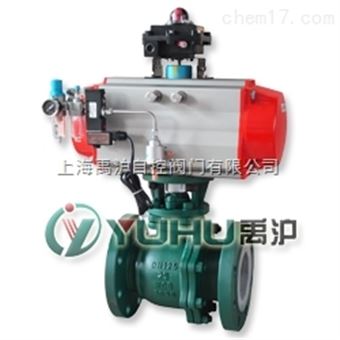 Q641F46上海生产禹沪品牌耐腐蚀气动衬氟球阀