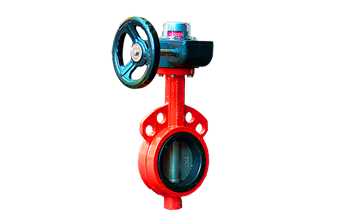 手动对夹衬胶蝶阀