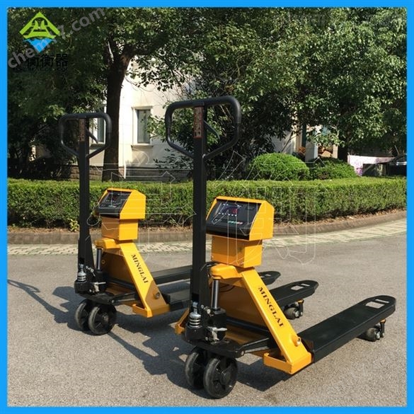 上海產(chǎn)3噸帶電子秤搬運(yùn)車(chē)YCS3T液壓叉車(chē)磅秤