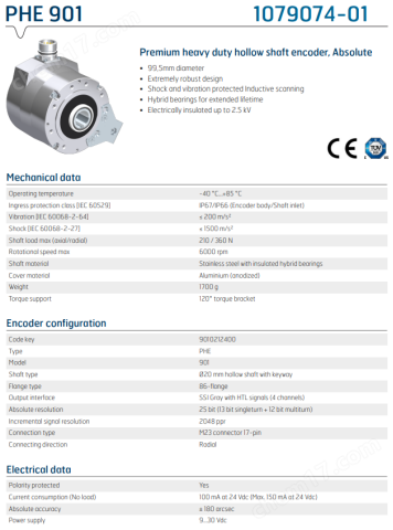 1079074-01萊納林德帶M23 接口編碼器