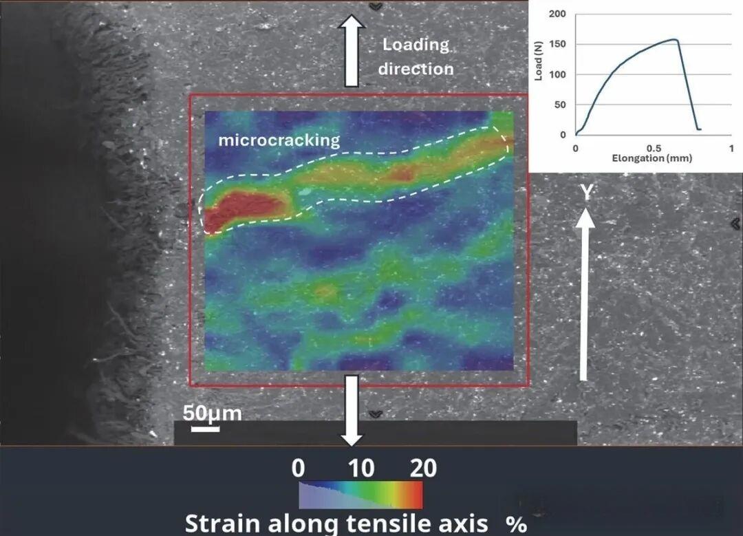 掃描電鏡幀疊加軸向應變場 Eyy