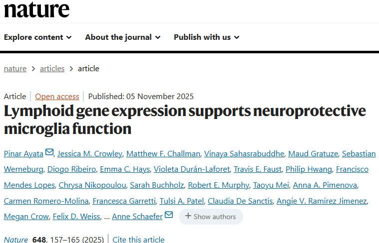 20251105-nature-paper 《Nature》:小膠質細胞的功能取決于轉錄因子PU.1的表達水平